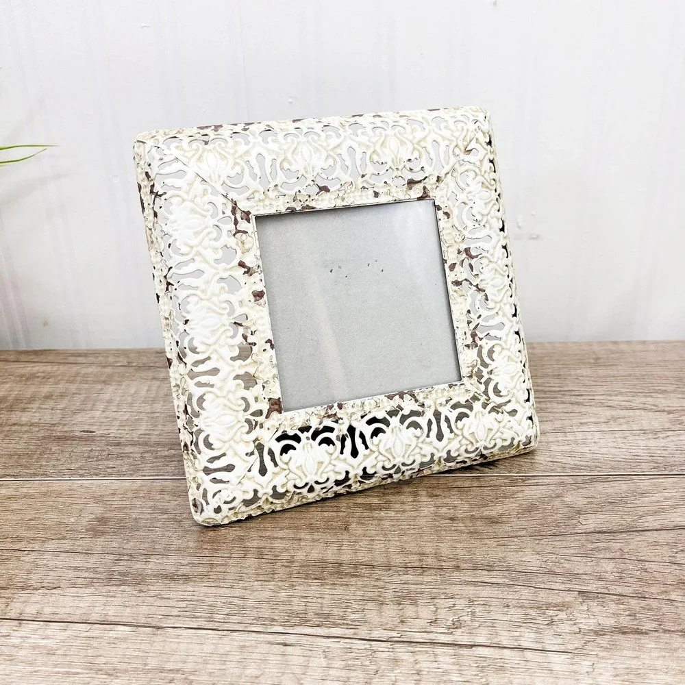 Brass Filigree‎ Picture Frame 3.5x3.5 inches